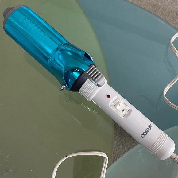 Rare Vintage Conair 2" Big Barrel Bright Blue Curling Iron - Picture 1 of 8